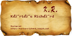 Kürtös Richárd névjegykártya