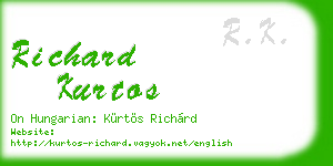 richard kurtos business card